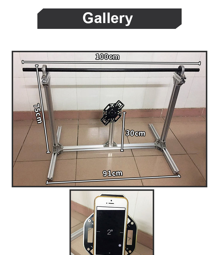 PID tuning and test rig serial parametric aluminum gimbal for Quadcopter UAV multifunctional version